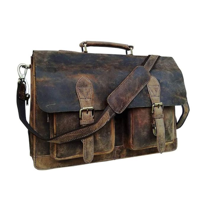 BUFFALO LEATHER MESSENGER BAG