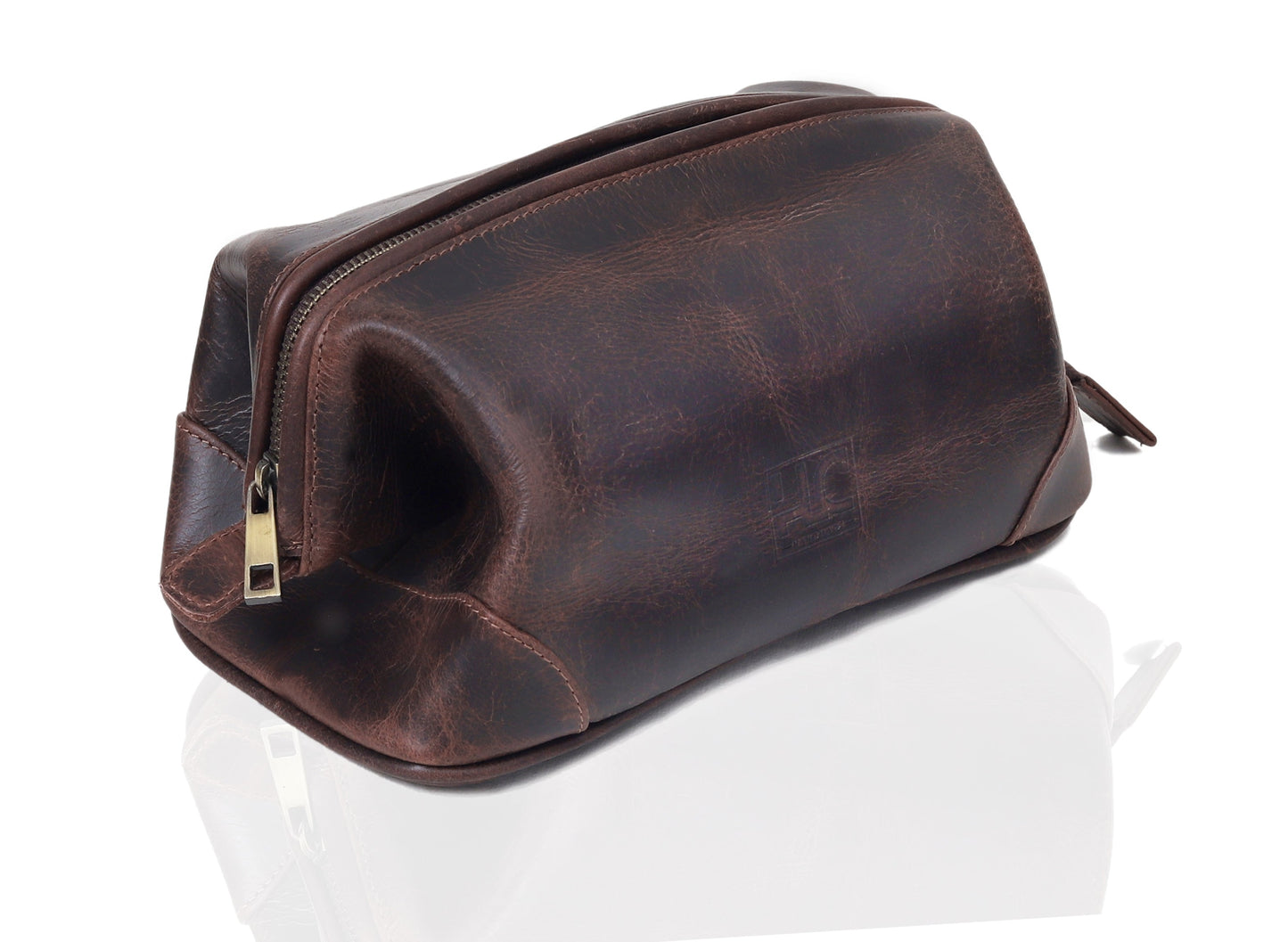Euphrates Leather Toiletry & Large Dopp Kit - Brown