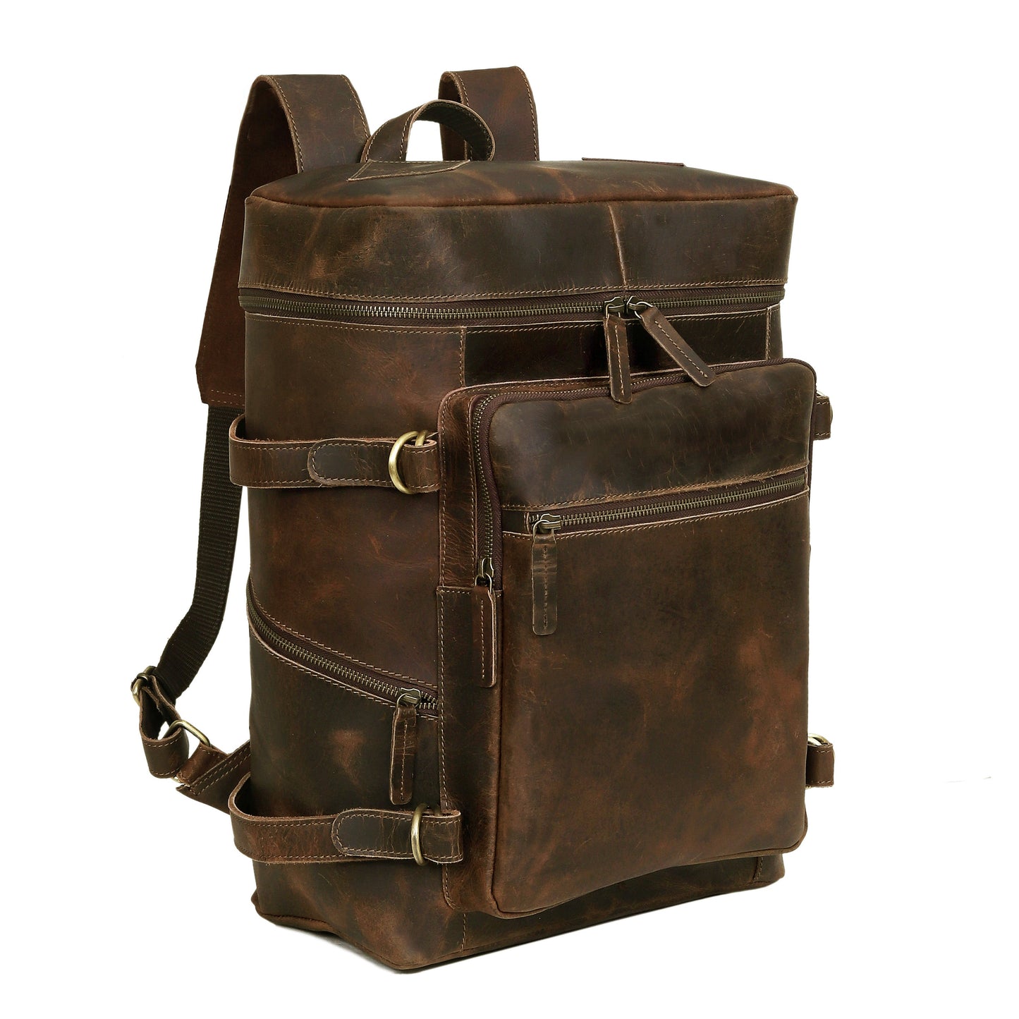 Kentucky Leather Backpack Retro Daypack