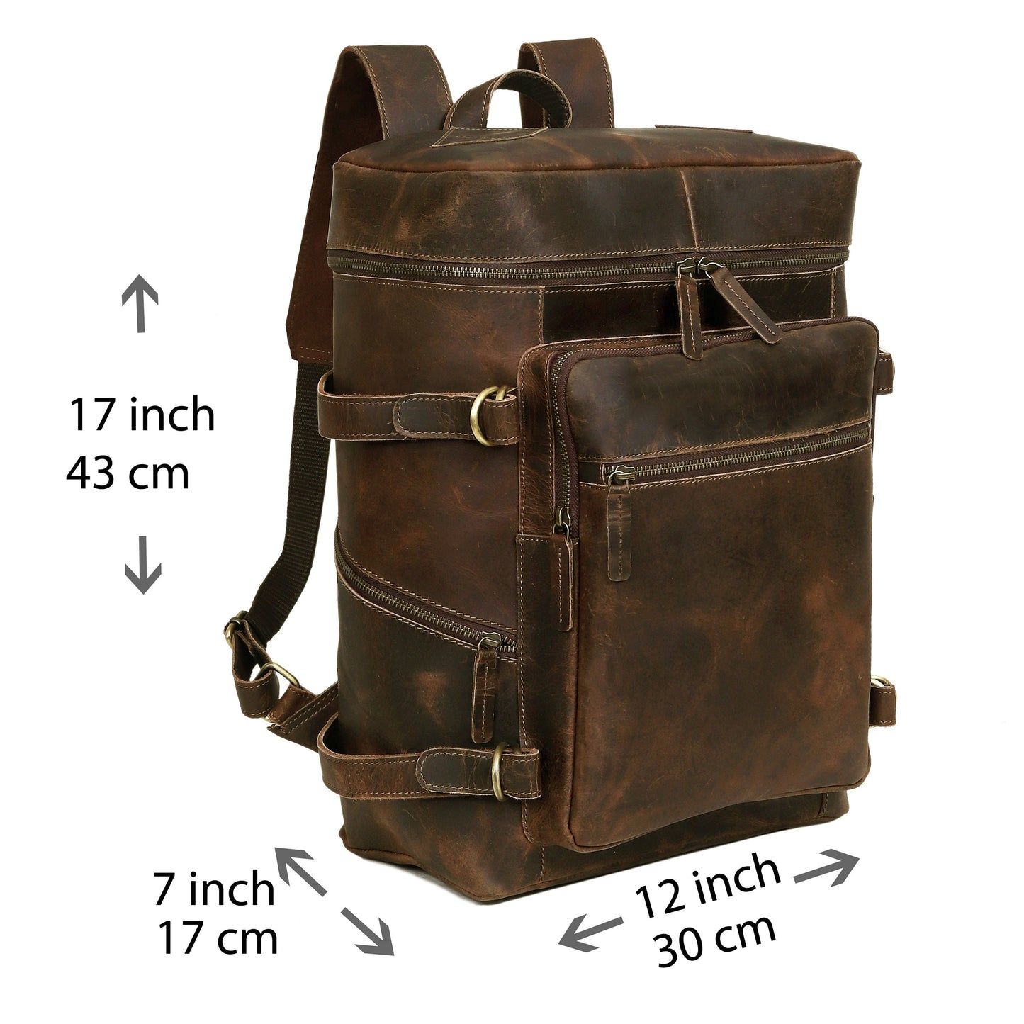 Kentucky Leather Backpack Retro Daypack