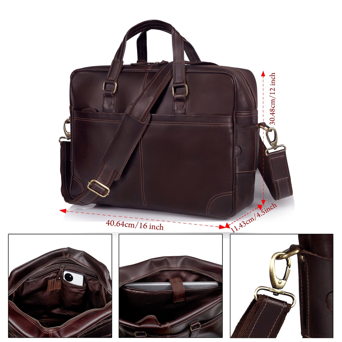 HERITAGE LEATHER BRIEFCASE BAG
