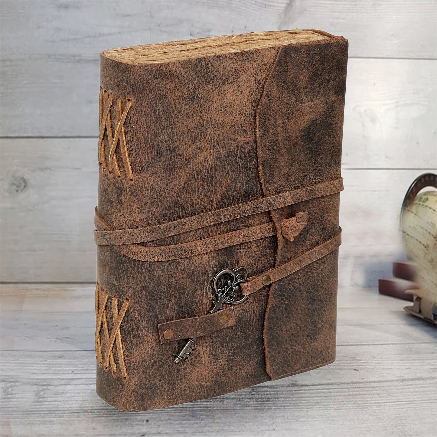 Vintage Style Leather Journal Notebook for Men Women