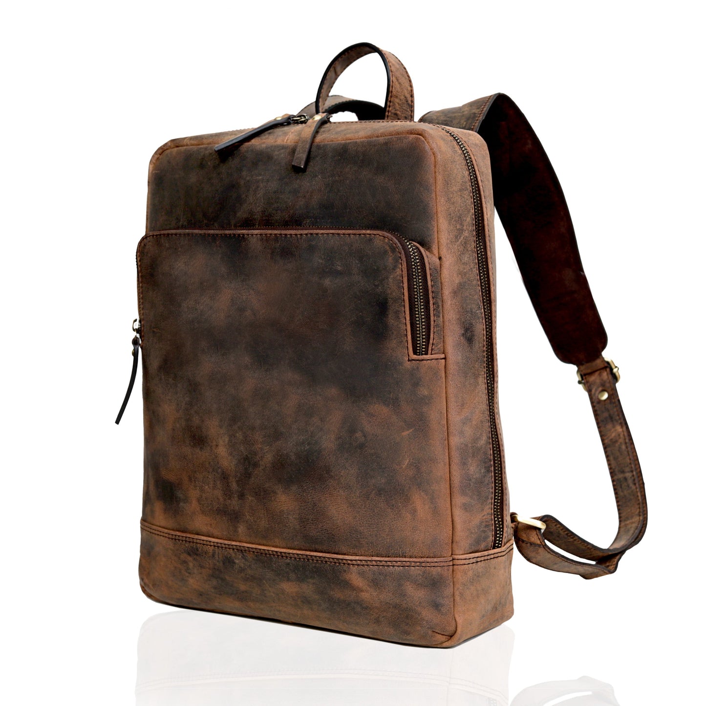 Madison Leather Travel Laptop Backpack