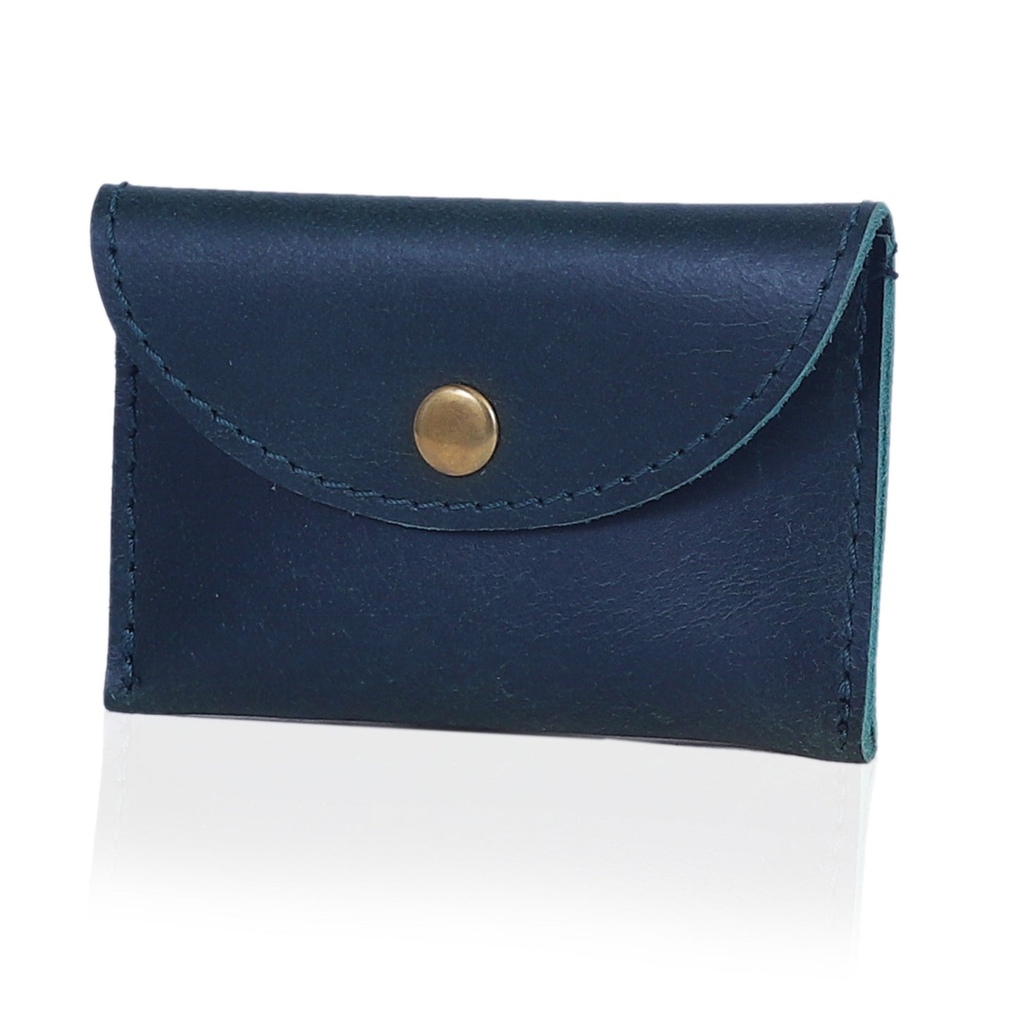Leather Coin Purse - NAVY