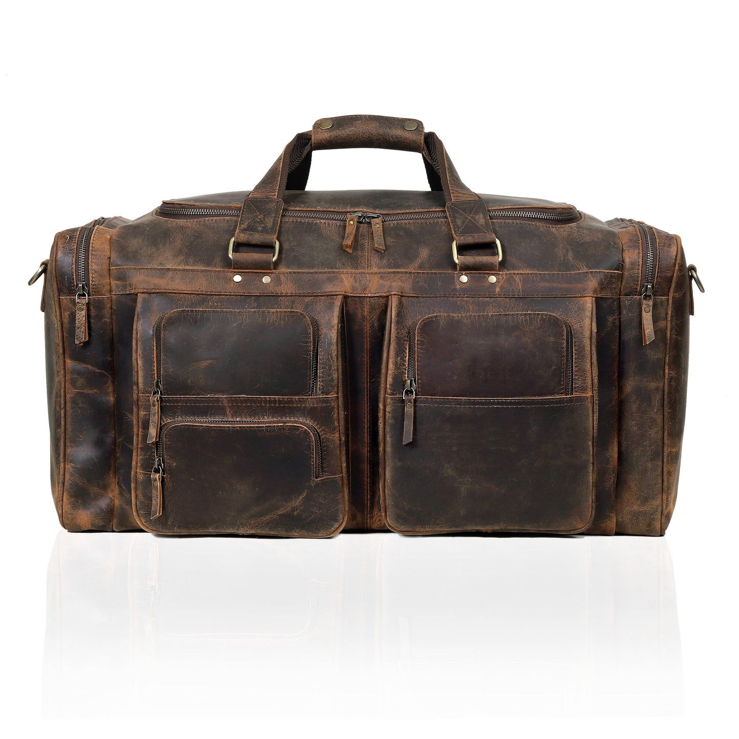 Denver Buffalo Leather Weekender Bag
