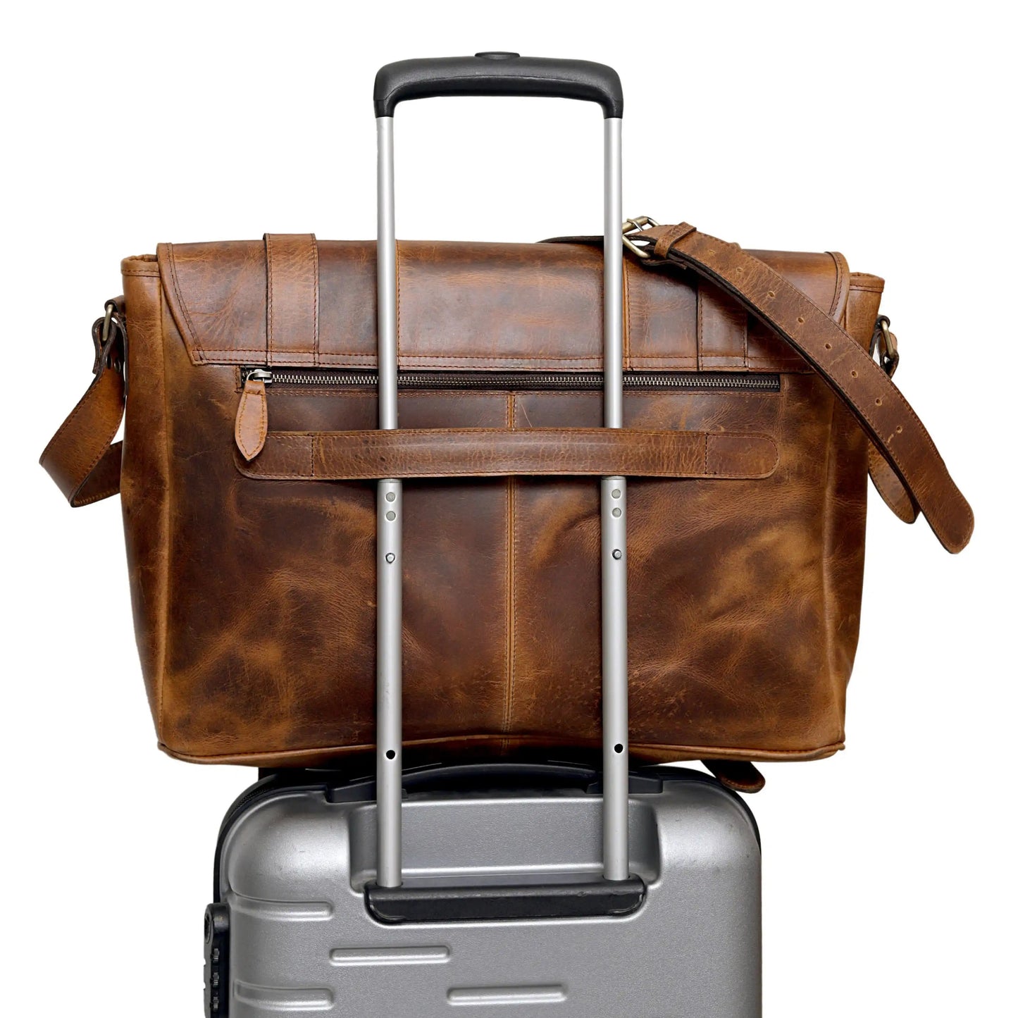 FARM LEATHER MESSENGER BAG - TAN