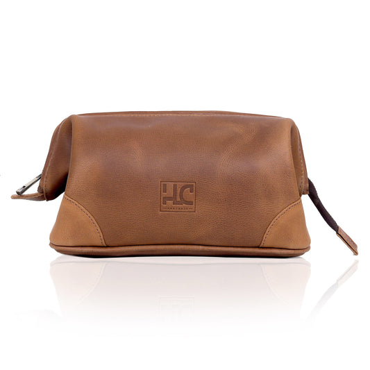 Euphrates Leather Toiletry & Large Dopp Kit - Tan