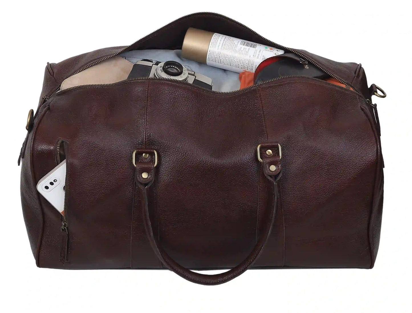 PENNSYLVANIA LEATHER DUFFEL WEEKENDER BAG