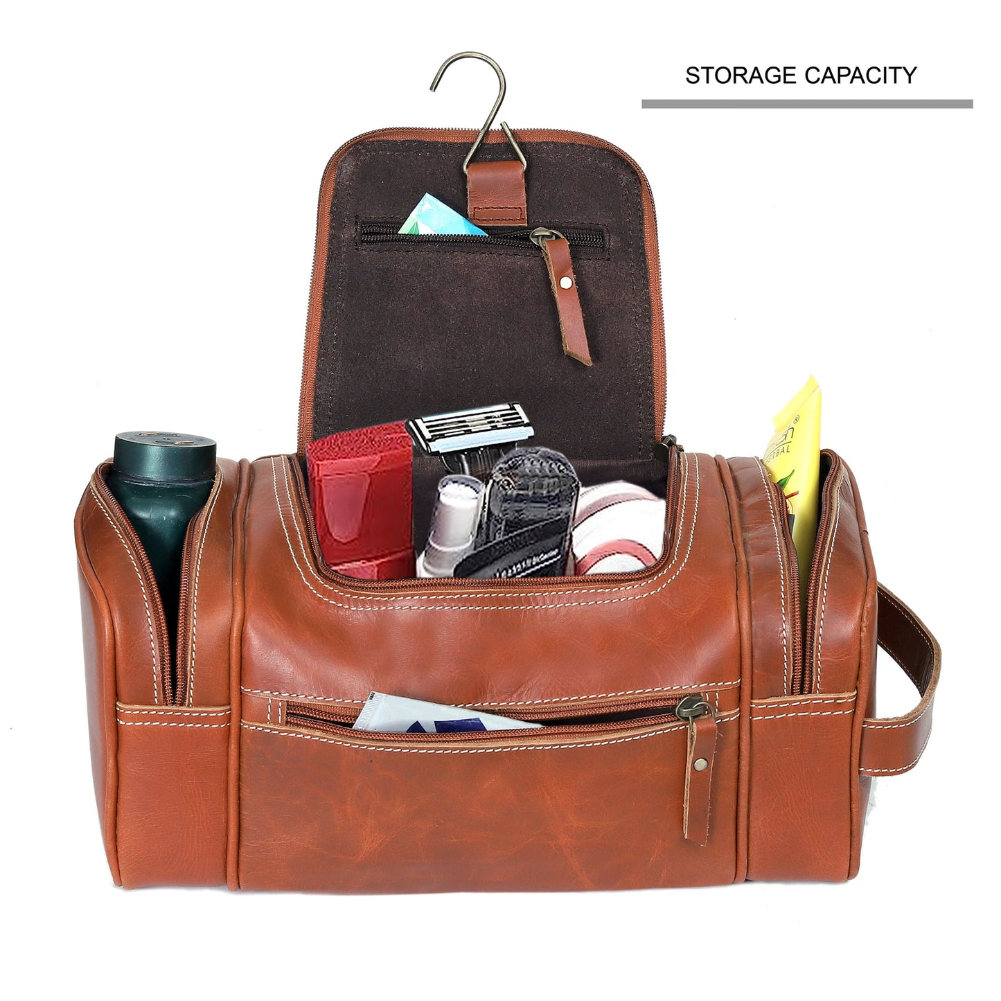 Rio Grande Leather Toiletry & Large Dopp Kit - TAN