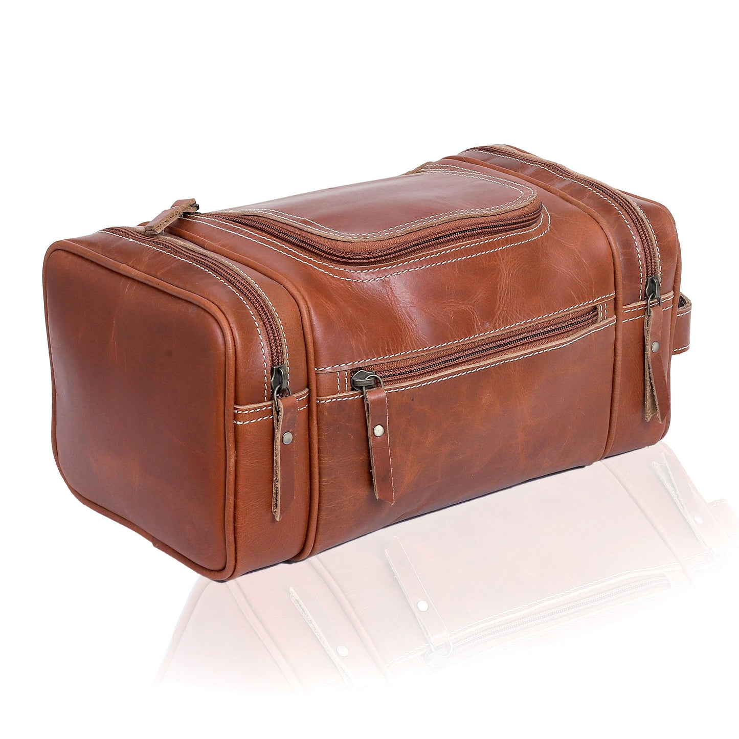 Rio Grande Leather Toiletry & Large Dopp Kit - TAN