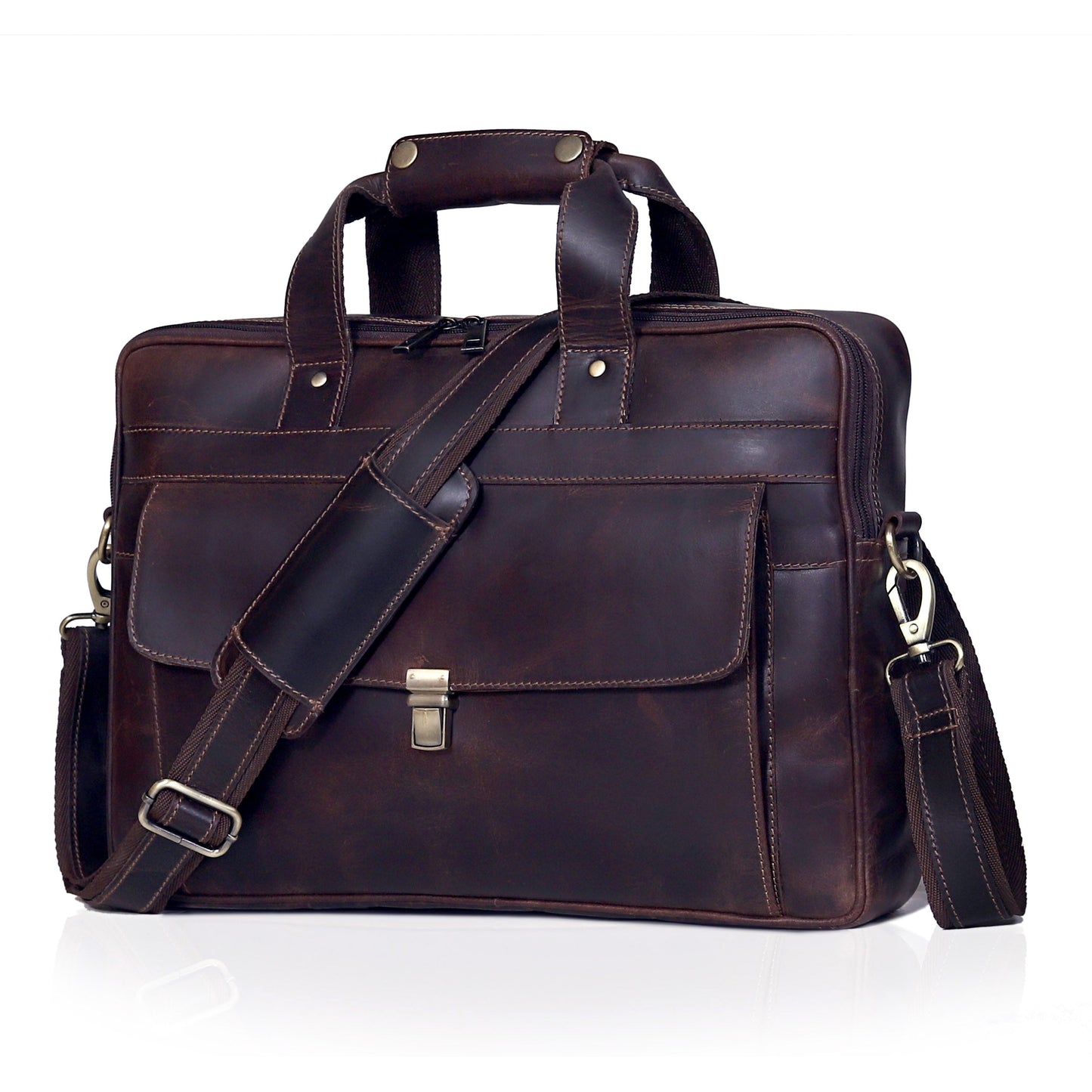 JAMES LEATHER BRIEFCASE BAG