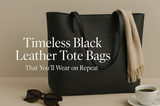 Black Leather Tote Bag