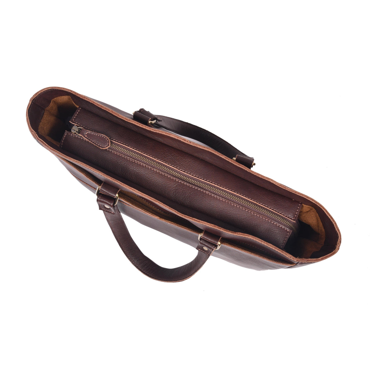Women leather laptop tote