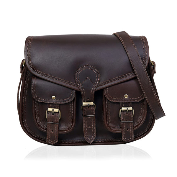 Sheffield Brown Leather Crossbody Bag For Women