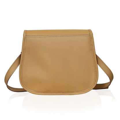 Scarlett Full Grain Leather Saddlebag - GOLDEN CREAM