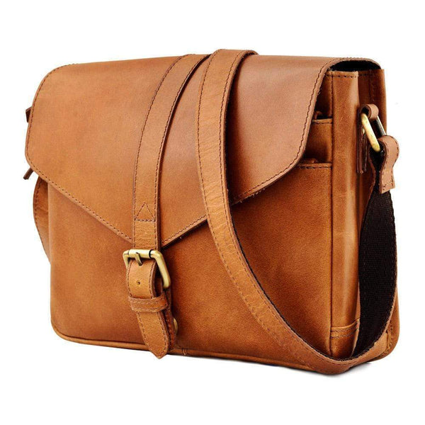 Brentford Tan Leather Crossbody Bag For Women