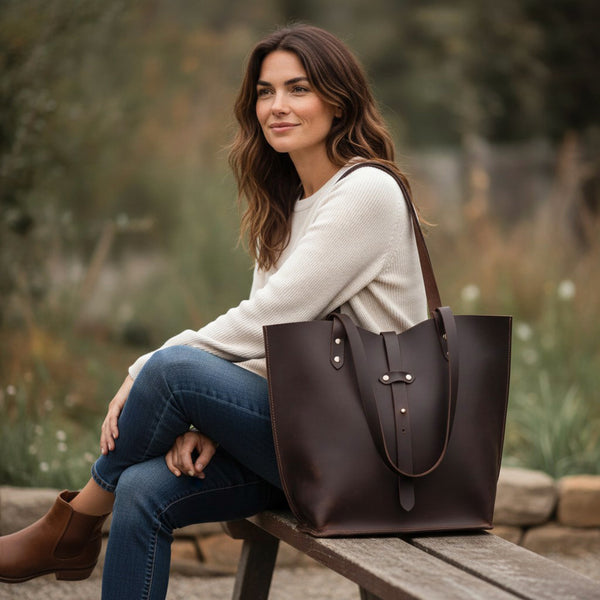 Denver Tie Leather Tote Bag