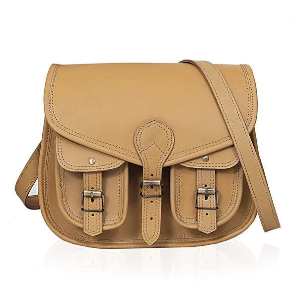 Sheffield Golden Leather Crossbody Bag For Women