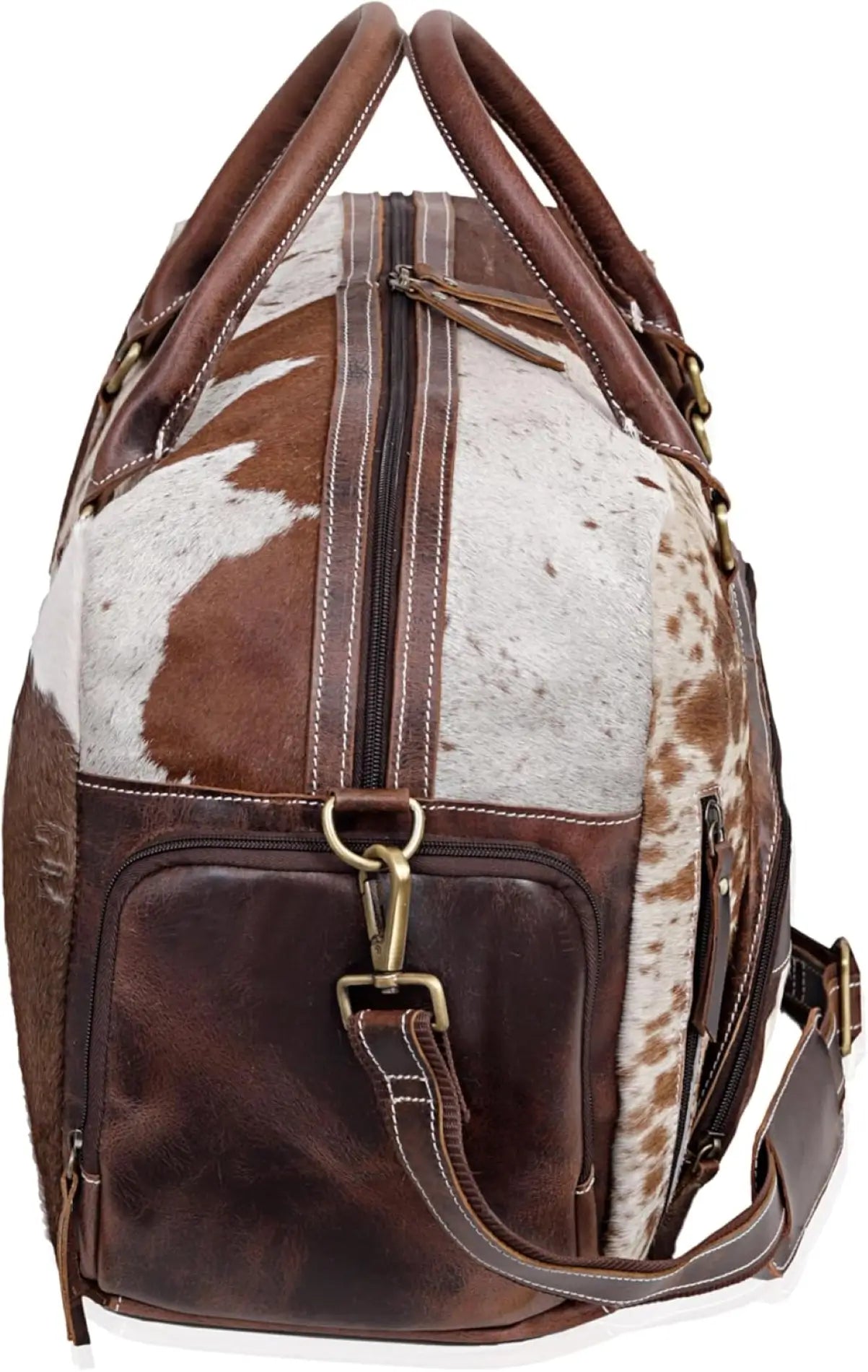 Premium Cowhide Leather Duffle Bag | Unisex Travel Weekender Bag