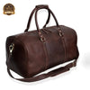 Oxford Brown Leather Duffle Bag For Men