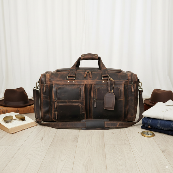Covent Garden Leather Duffle Bag For Men