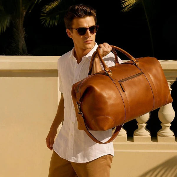 Jackson Leather Duffle Travel Bag Combo for Men & Women
