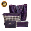 Wrexham Purple Leather Tote Bag Combo For Women