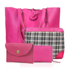 Wrexham Pink Leather Tote Bag Combo For Women