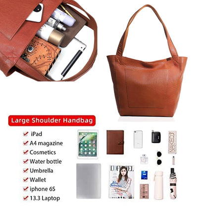 Almost Perfect Leather Tote Bag - Tan
