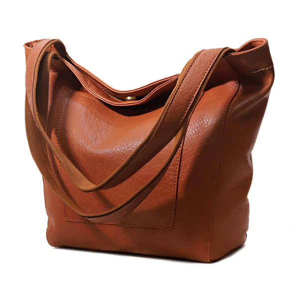 Almost Perfect Mayfair Leather Tote Handbag for Women - Tan