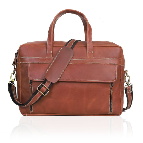 Tunbridge Wells Leather Brown Briefcase For Men
