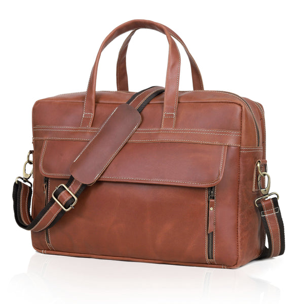 Tunbridge Wells Leather Brown Briefcase For Men