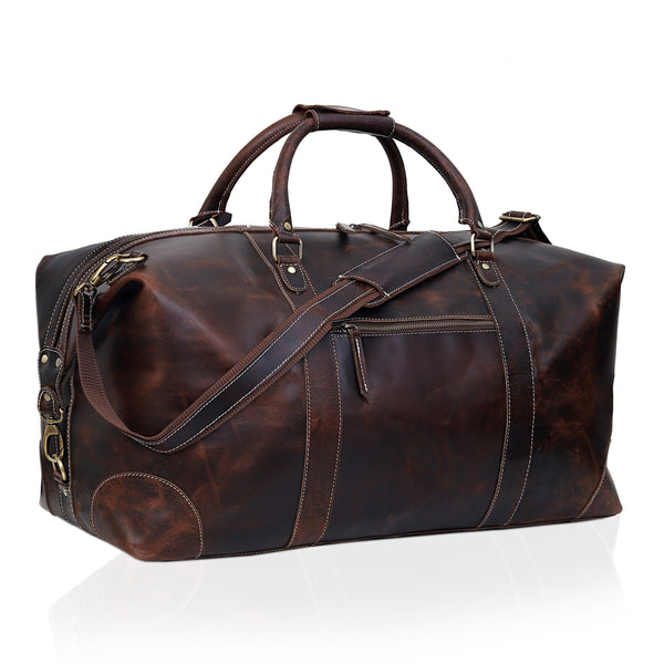 Watford Brown Leather Duffle Bag For Men
