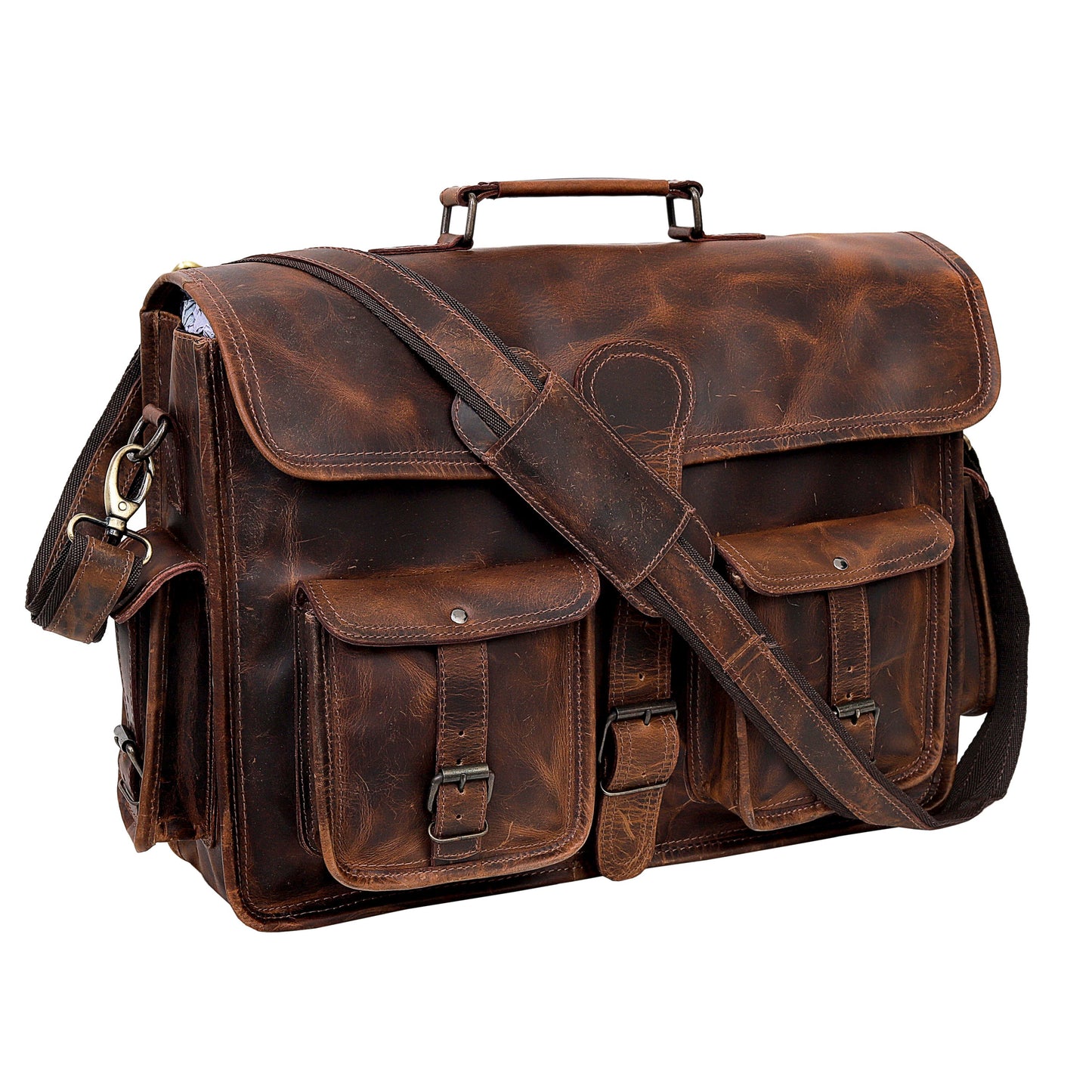 FINE LEATHER MESSENGER BAG