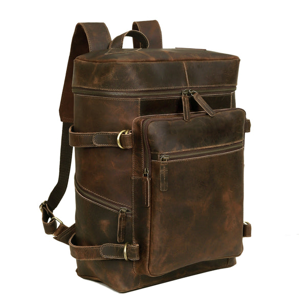 Cardiff Unisex Leather Backpack