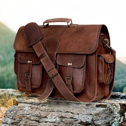 Huntingdon Leather Messenger Bag For Men