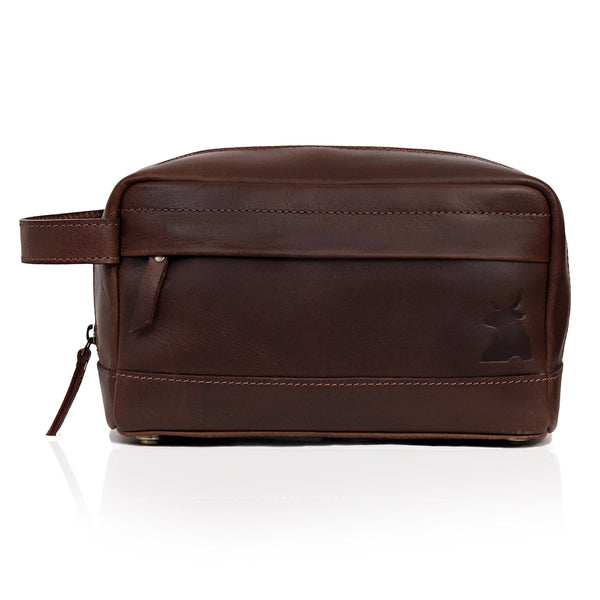 Exeter Unisex Leather Toiletry Bag