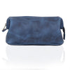 Derby Unisex Navy Leather Toiletry Bag