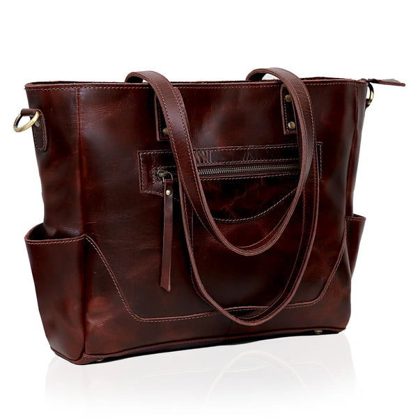 Chelsea Burgundy Leather Tote Bag Combo For Women