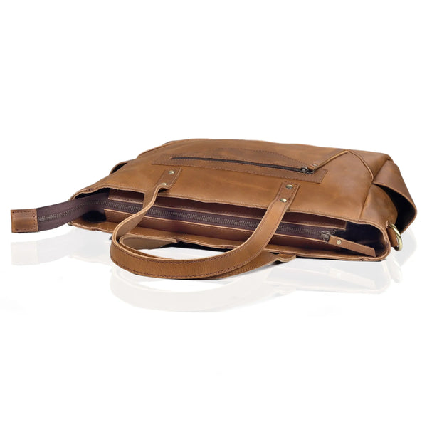 Chelsea Tan Leather Tote Bag Combo For Women