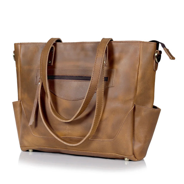 Chelsea Tan Leather Tote Bag Combo For Women