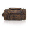 Lincoln Unisex Brown Leather Toiletry Bag
