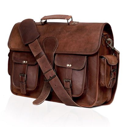 POTTER LEATHER MESSENGER LAPTOP BAG