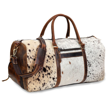 Cowhide Leather Duffel Bag | Unisex Travel Bag