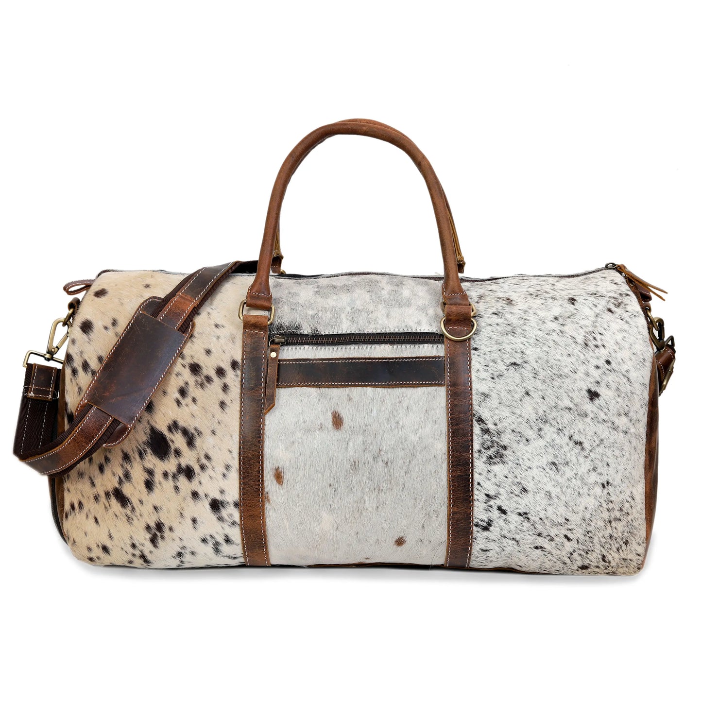 Cowhide Leather Duffel Bag | Unisex Travel Bag