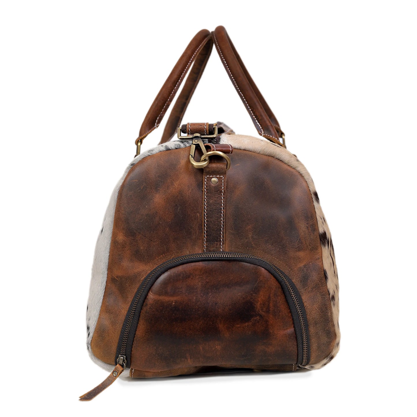 Cowhide Leather Duffel Bag | Unisex Travel Bag