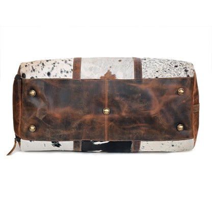 Cowhide Leather Duffel Bag | Unisex Travel Bag