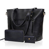 Bournemouth Black Leather Tote Bag Combo For Women