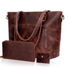 Bournemouth Burgundy Leather Tote Bag Combo For Women