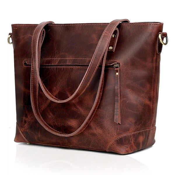 Bournemouth Burgundy Leather Tote Bag For Women